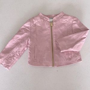 Oshkosh 12 month pink faux leather jacket